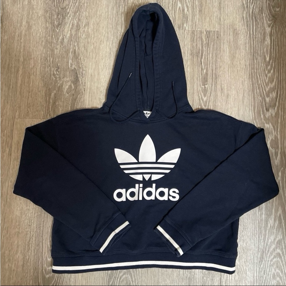 Adidas Cropped Hoodie - Size Small
